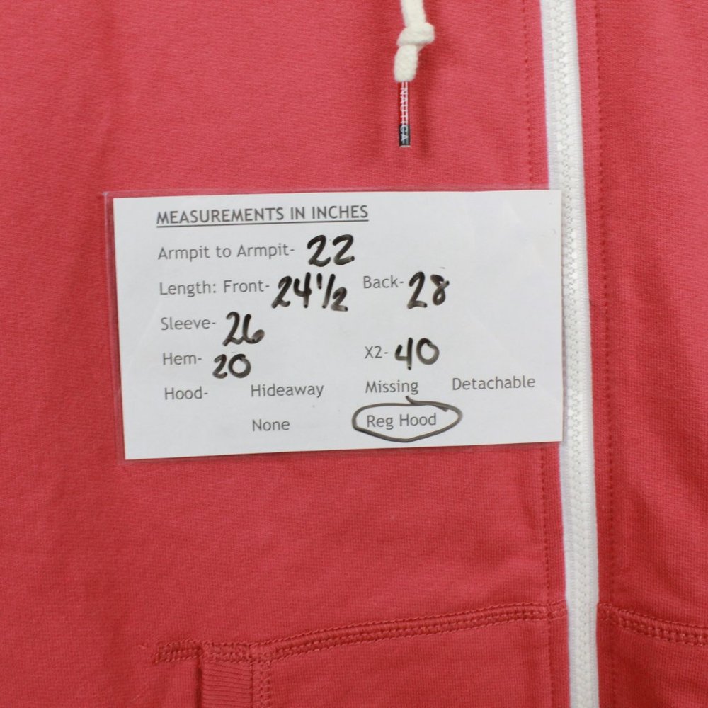 Nautica Orange Sailing Patch Full Zip Cotton Hooded Pullover Jacket Size M - Picture 13 of 13